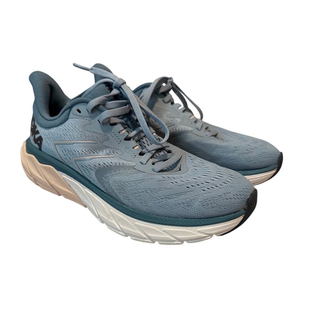 Hoka One One Arahi 5 Womens Size 7 Blue White Walking Running Shoes Sneakers